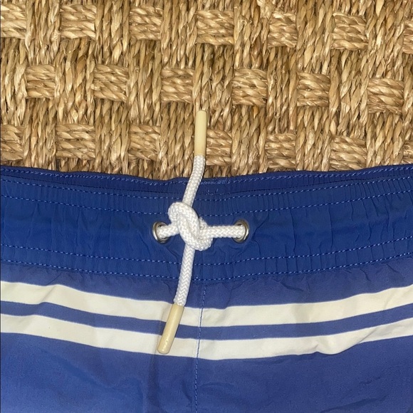 Lacoste Boys Blue and White Swim Trunks sz 8 - Picture 4 of 10
